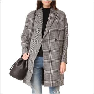 Madewell Oversized Houndstooth Coat Small NOWT